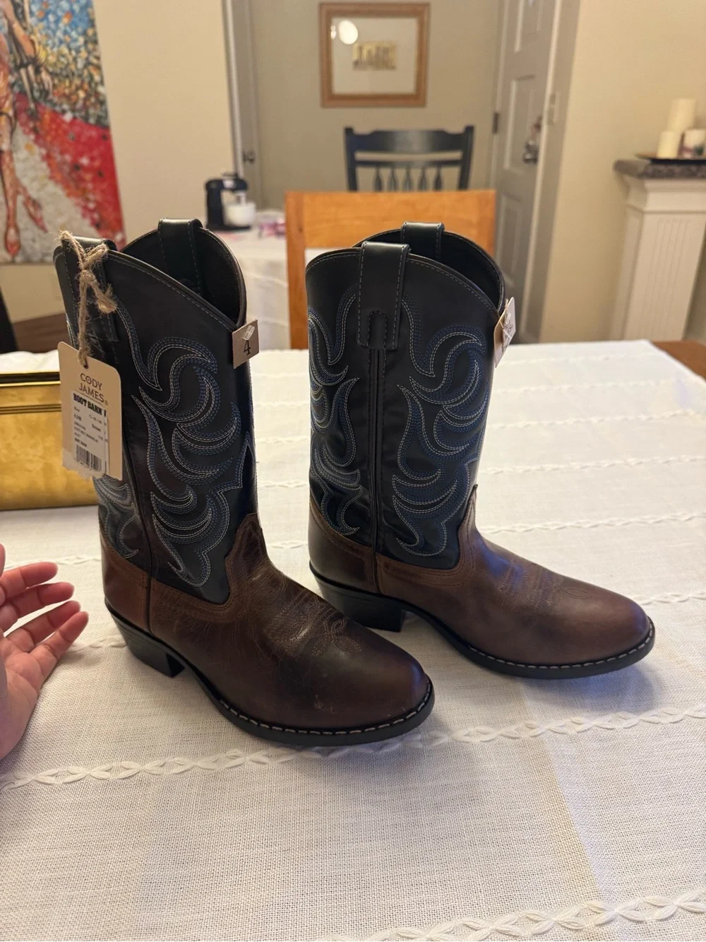 Cody James Kids Leather Western Boots